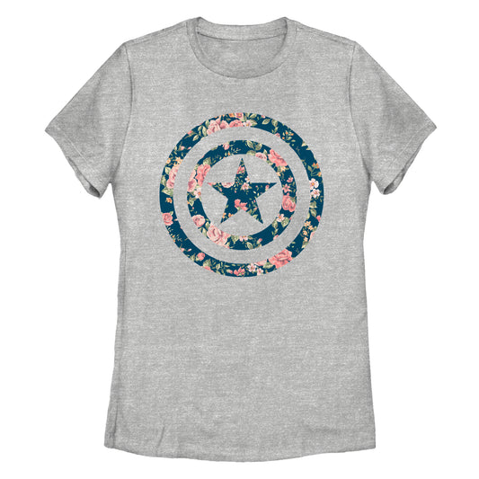 Women's Marvel Captain Floral T-Shirt